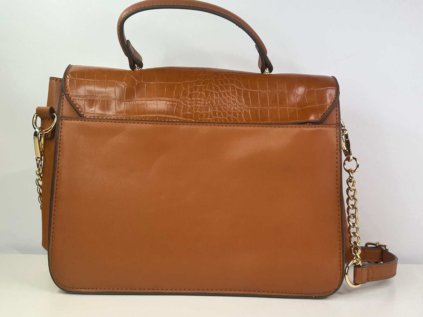 IMAN Women's Global Chic Caramel Brown and Floral Shoulder Handbag Interchangeable Top