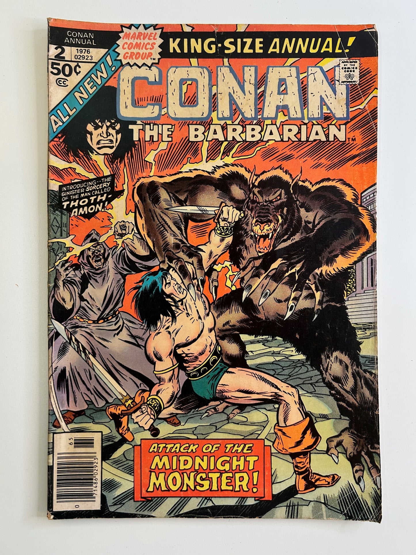 Conan the Barbarian #2 King Size Annual Vintage 1976 Marvel Group Comic Book