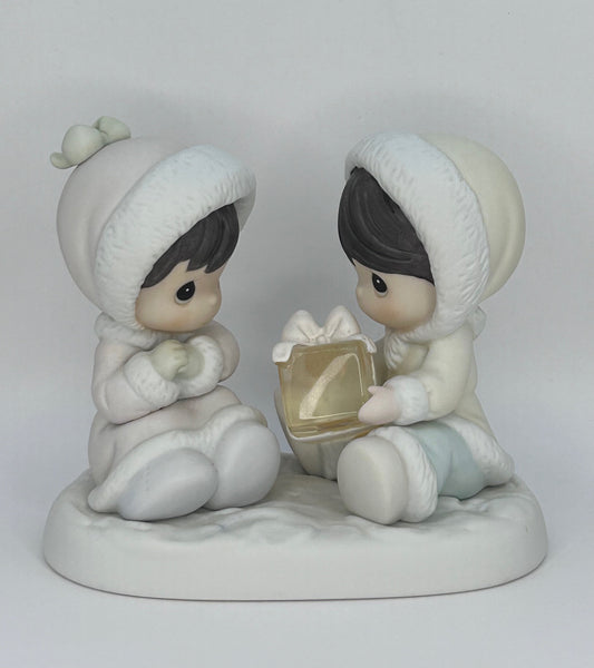 Precious Moments Vintage 1995 I Only Have Ice For You Hand Painted Porcelain Collectible Figurine Original Box Mint