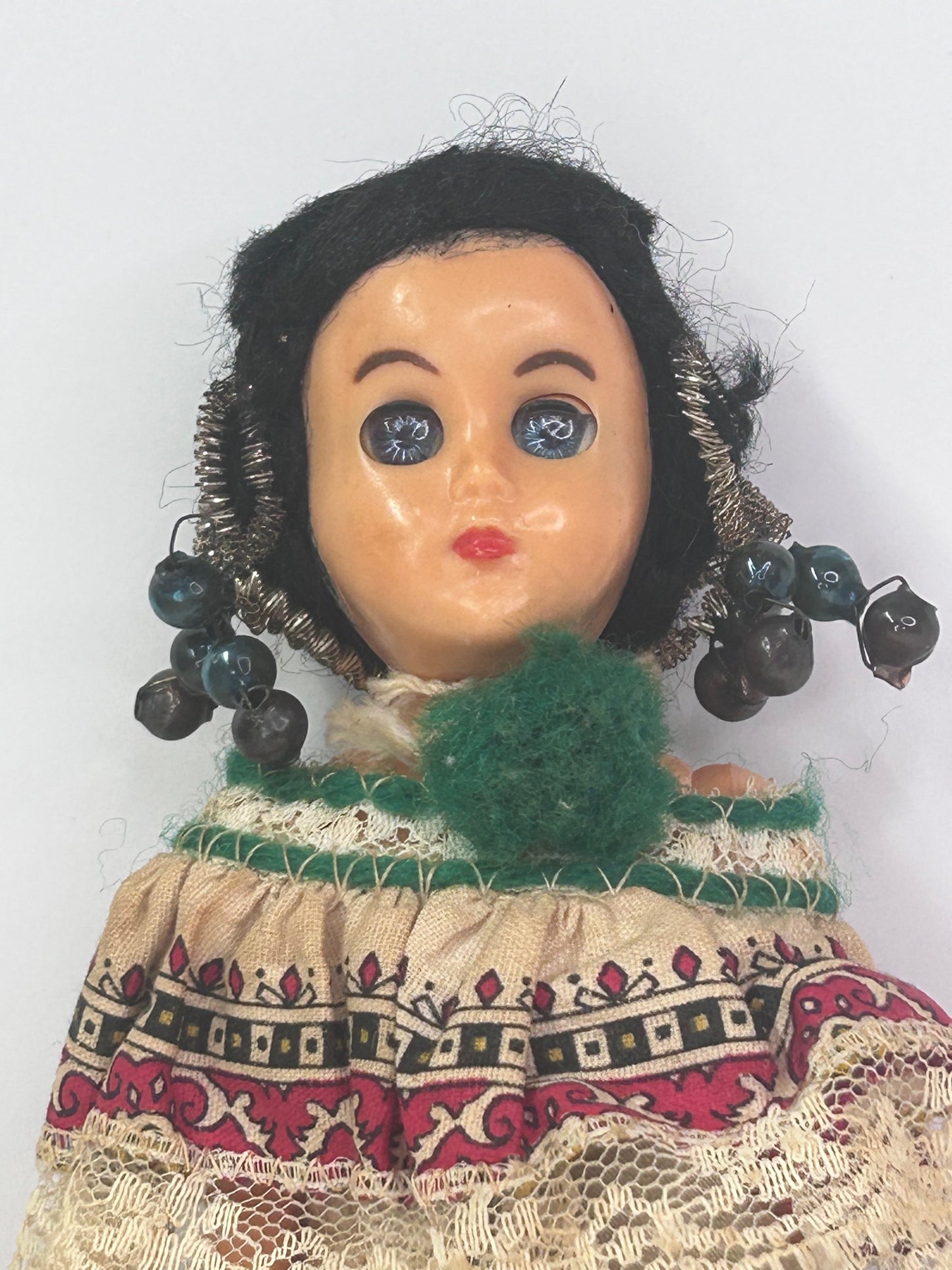 Handmade Authentic European Folk Doll Vintage Antique Eyes Open and Close
