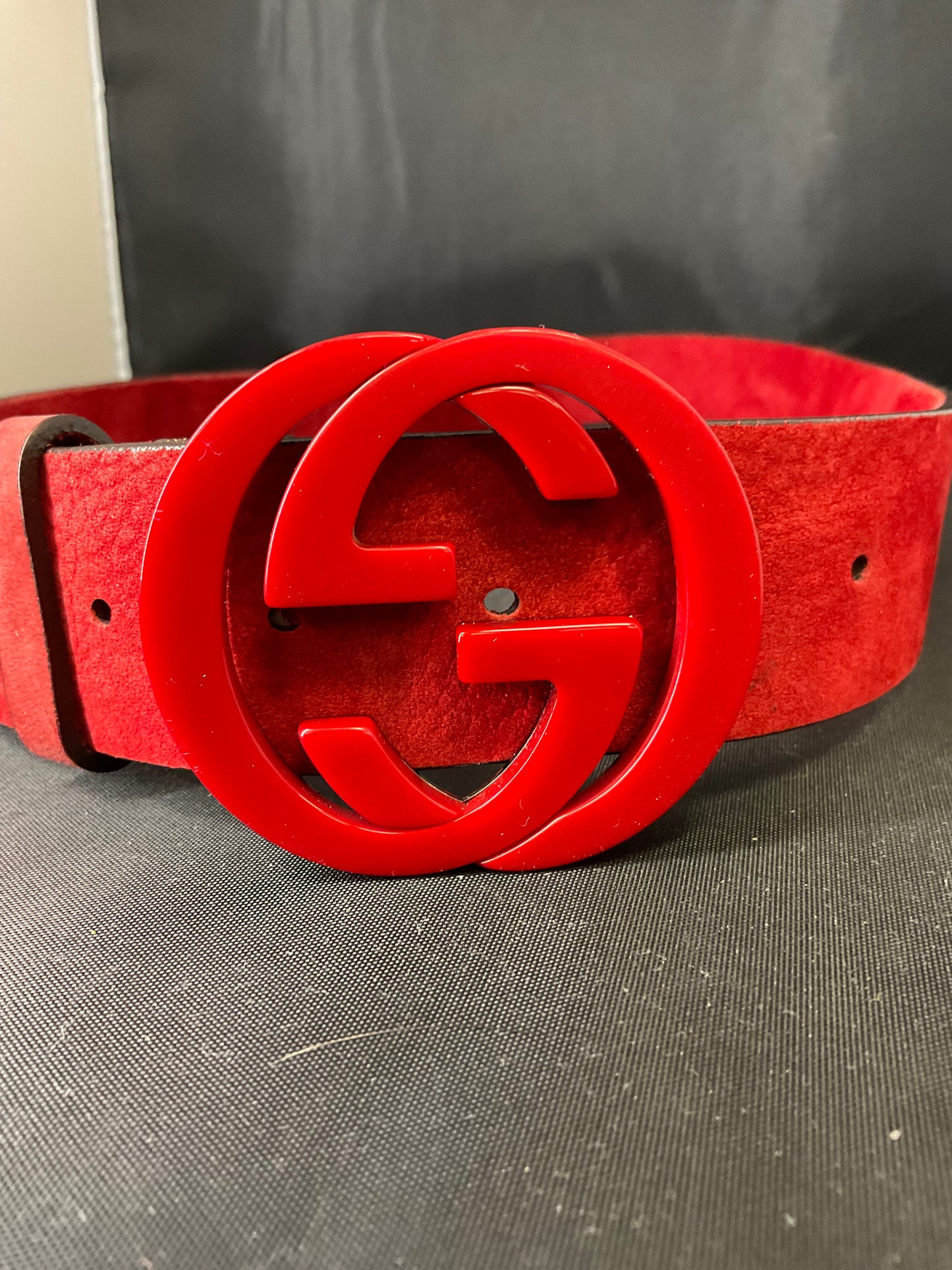 Ready JB Red Gucci Belt Interlocking GG Belt