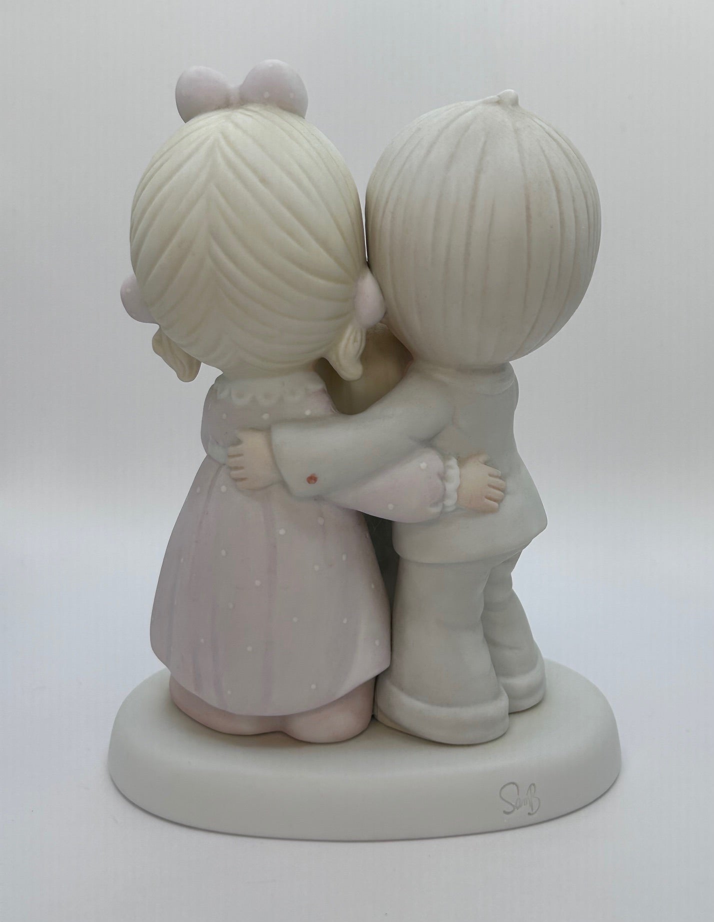 Precious Moments Vintage 1986 God Bless The Day We Found You Figurine Orig Box