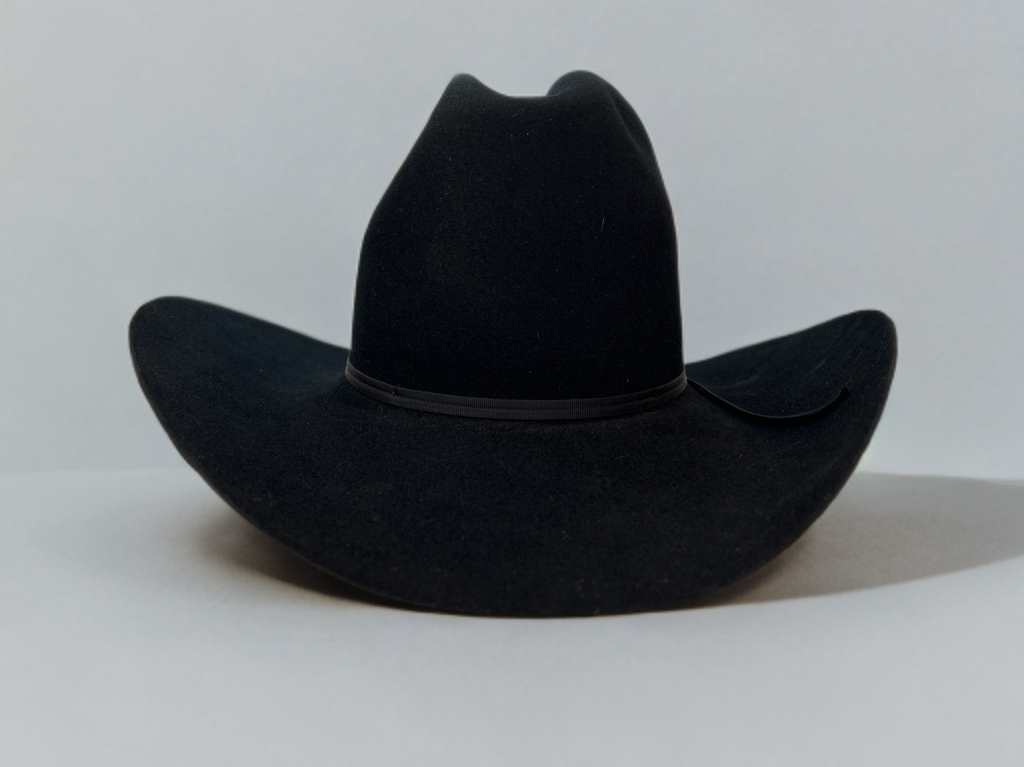 Resistol Self Conforming 5X Beaver Black Cowboy Hat Size 6 5/8" Crown 4.5" Brim 4" with Case