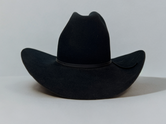 Resistol Self Conforming 5X Beaver Black Cowboy Hat Size 6 5/8" Crown 4.5" Brim 4" with Case
