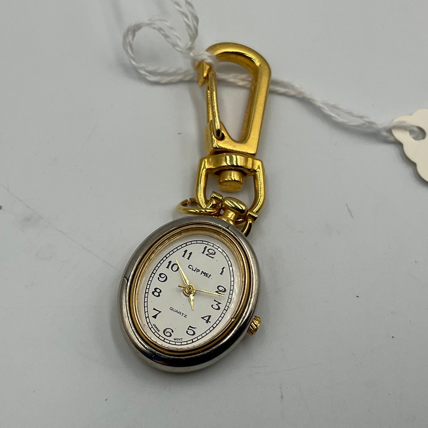 Cup Me! Two Tone Clip White Face Clip On Watch