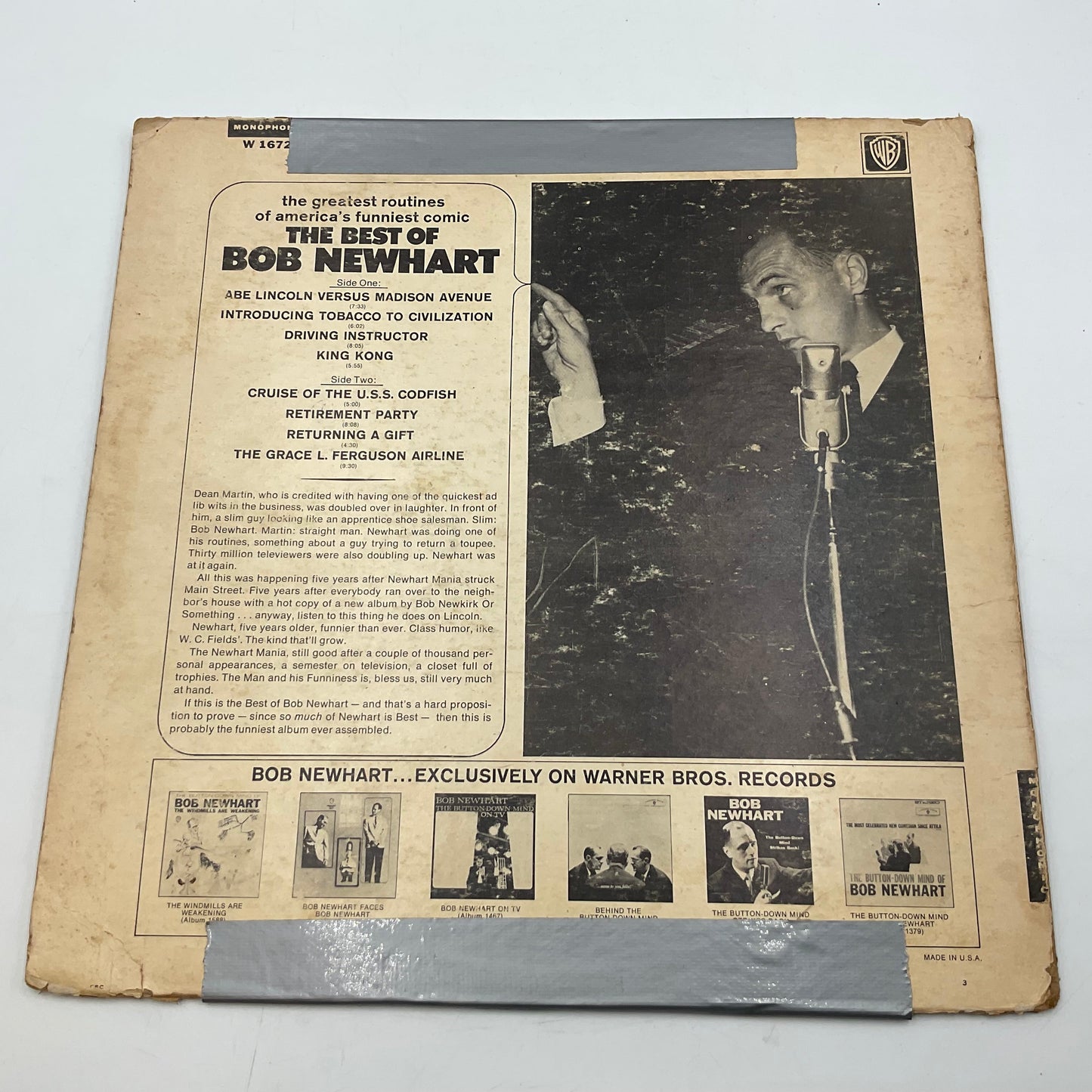 The Best of Bob Newhart Vintage Comedy Vinyl LP Record