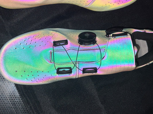 Speed Iridescent Purple Blue Gray Professional Spin Cycling Shoes Size 44