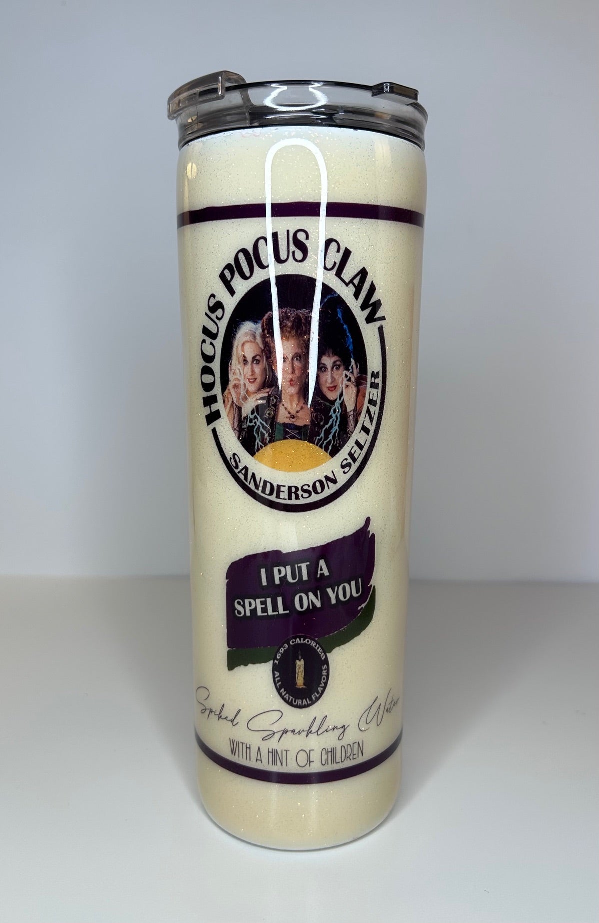 Hocus Pocus Special Edition Flip Top Tumbler "Hocus Pocus Claw" Sanderson Seltzer "I Put a Spell on You"