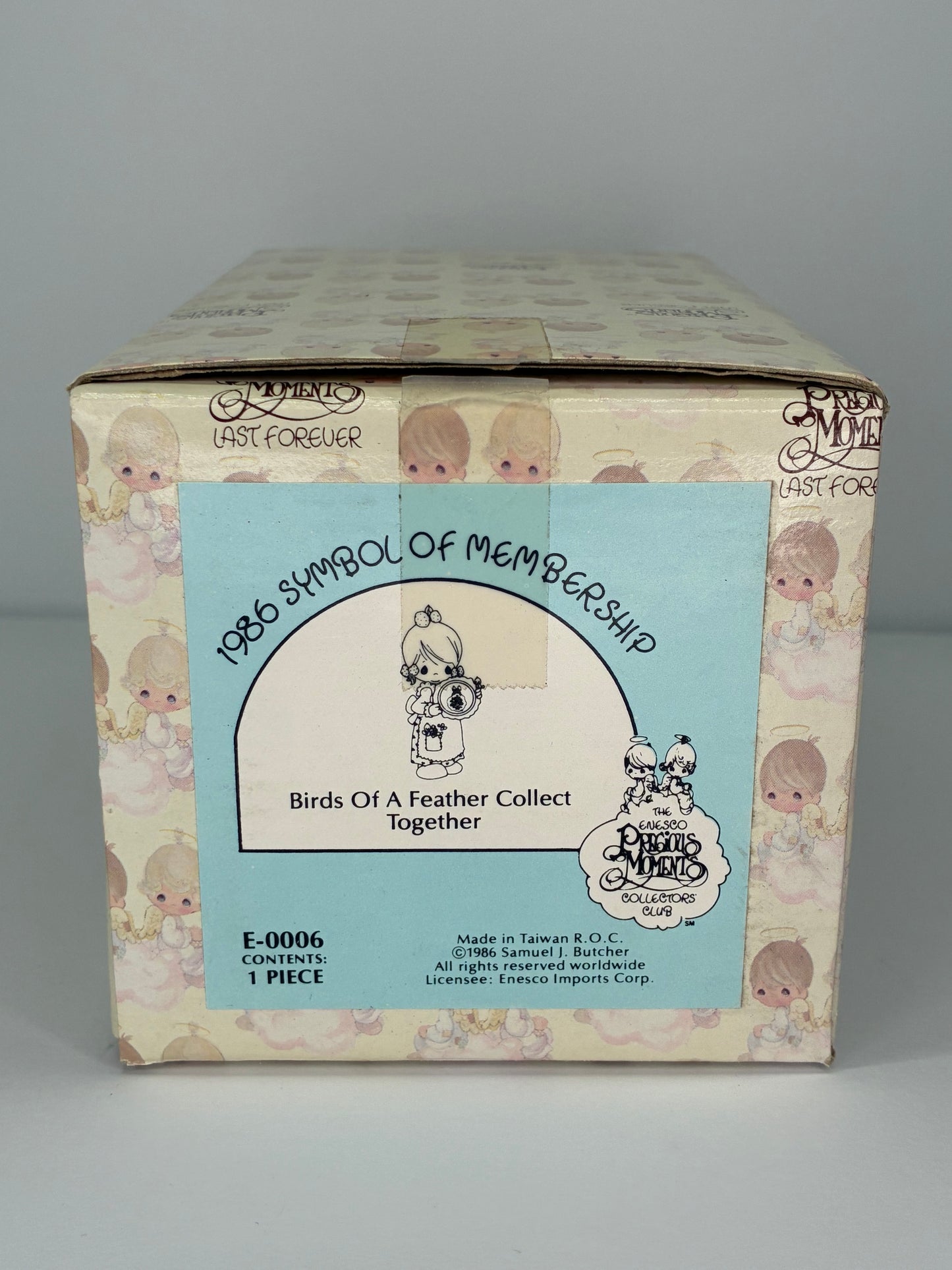 Precious Moments Vintage 1986 Symbol of Membership Birds of a Feather Collect Together