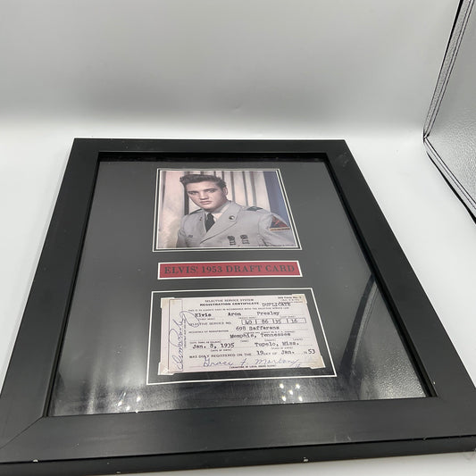 Elvis Presley 1953 Draft Card Framed Replica Memorabilia