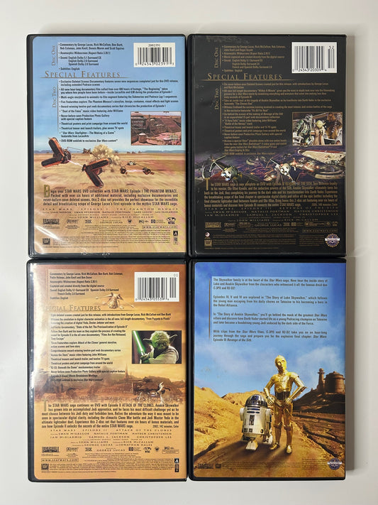 Star Wars 1, 2, 3 Prequel 7-Disc DVD Set with Bonus DVD