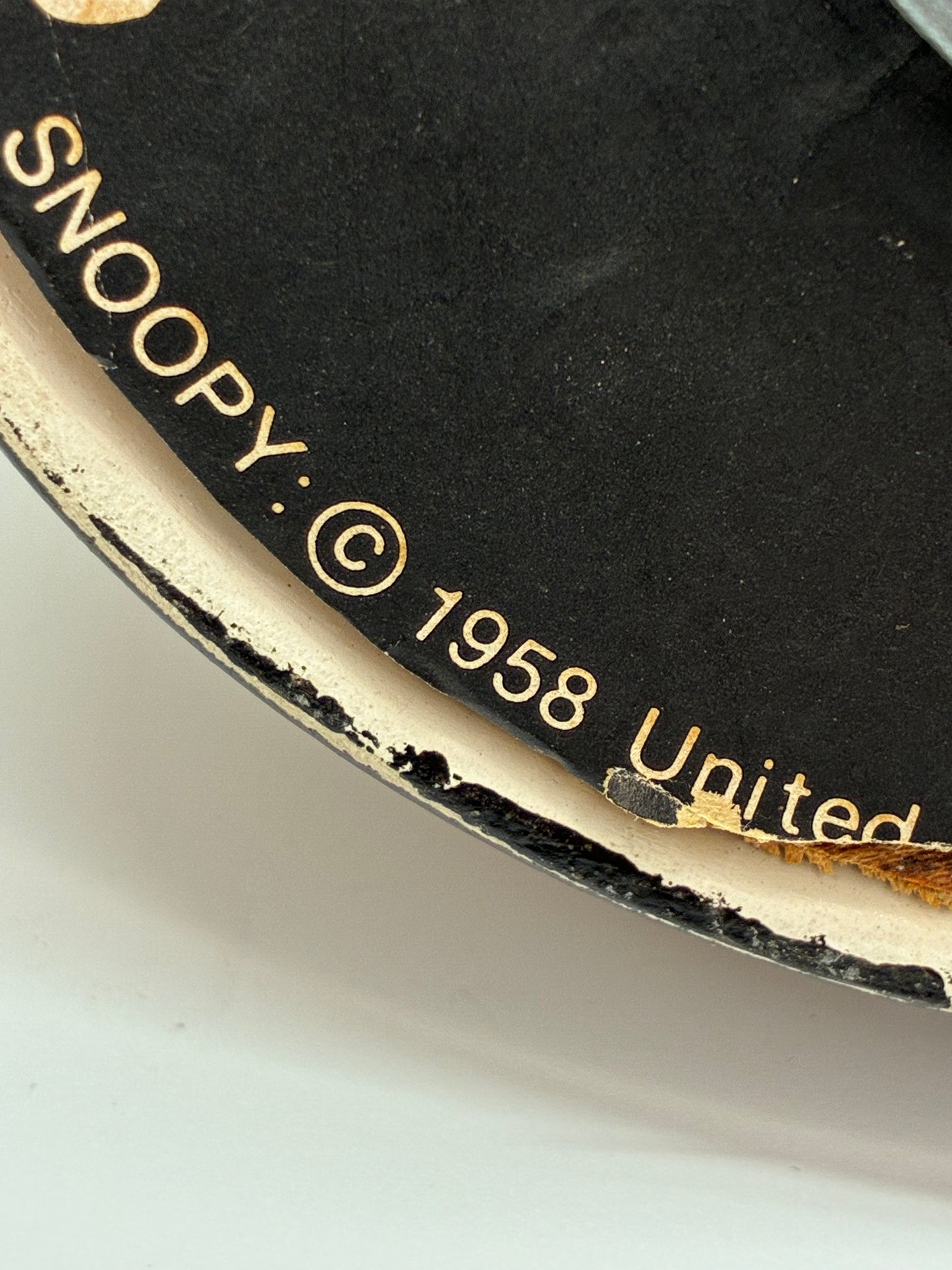 Snoopy Vintage 1958 Wind-Up Ceramic Musical Figurine Music Box Excellent Working Condition