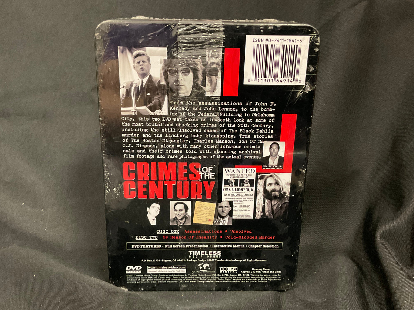 Crimes of the Century 2 DVD Box Set Collectors Tin New in Box Sealed