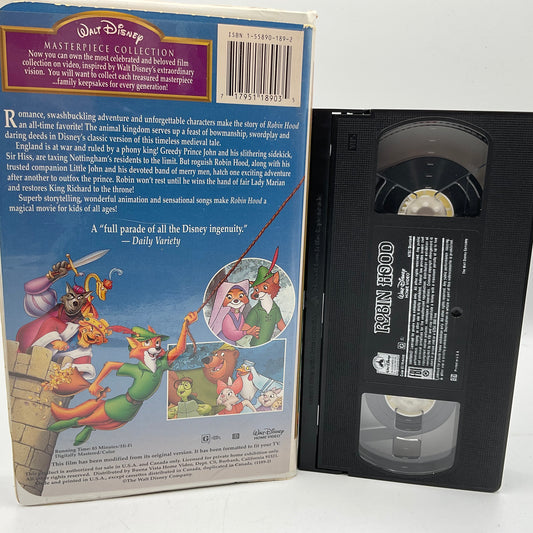 Walt Disney Masterpiece Collection Robin Hood Vintage VHS Video Tape Movie