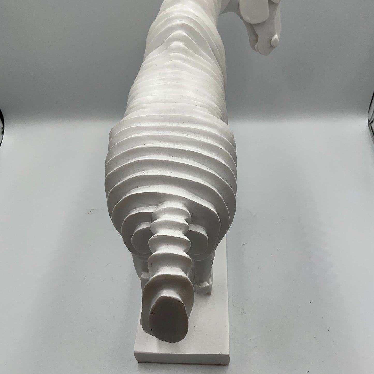 Modernist Collection White Segmented Accordion Horse Figure Statue Art Decor