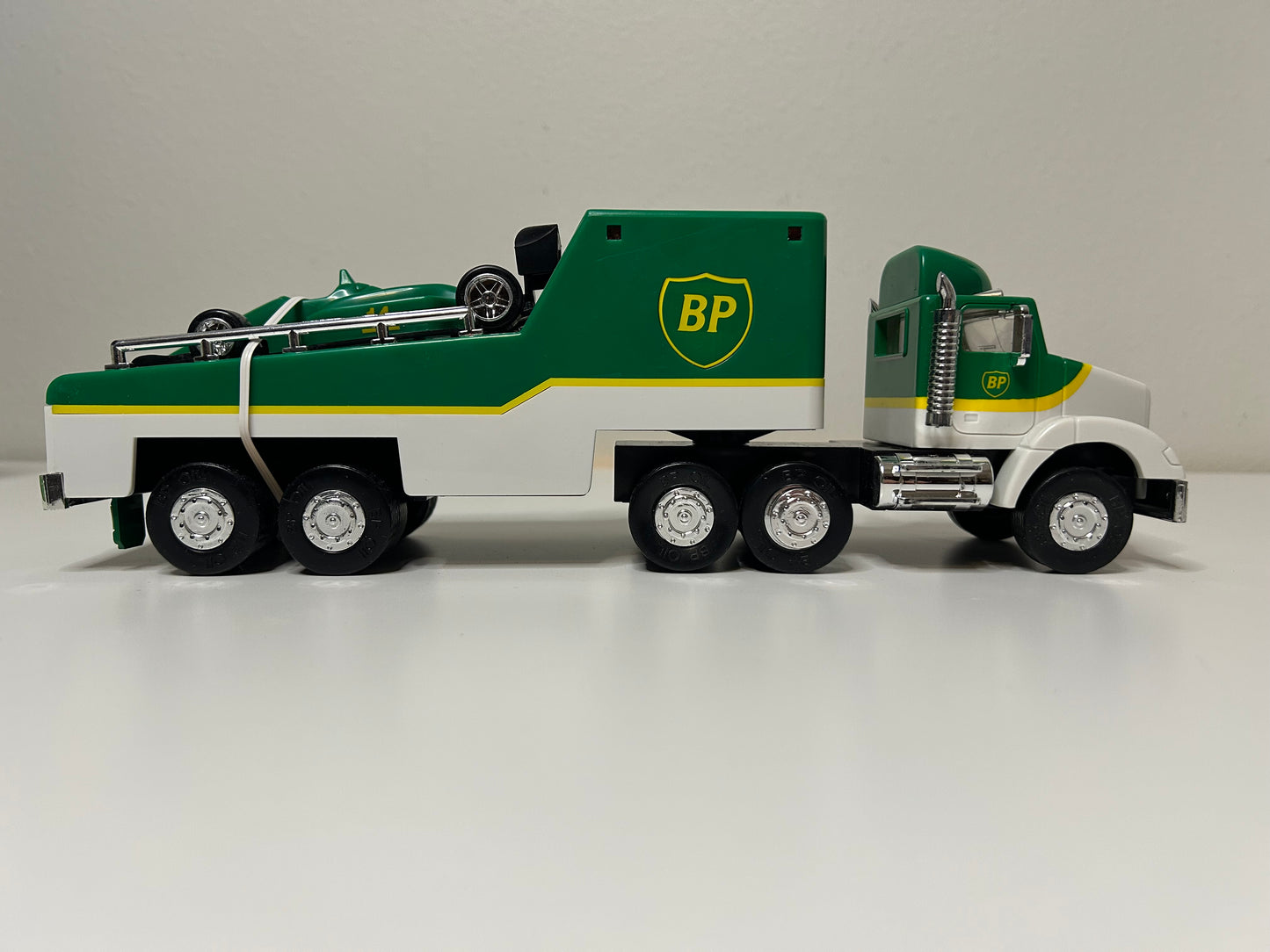 VINTAGE BP TOY RACE CAR CARRIER #1