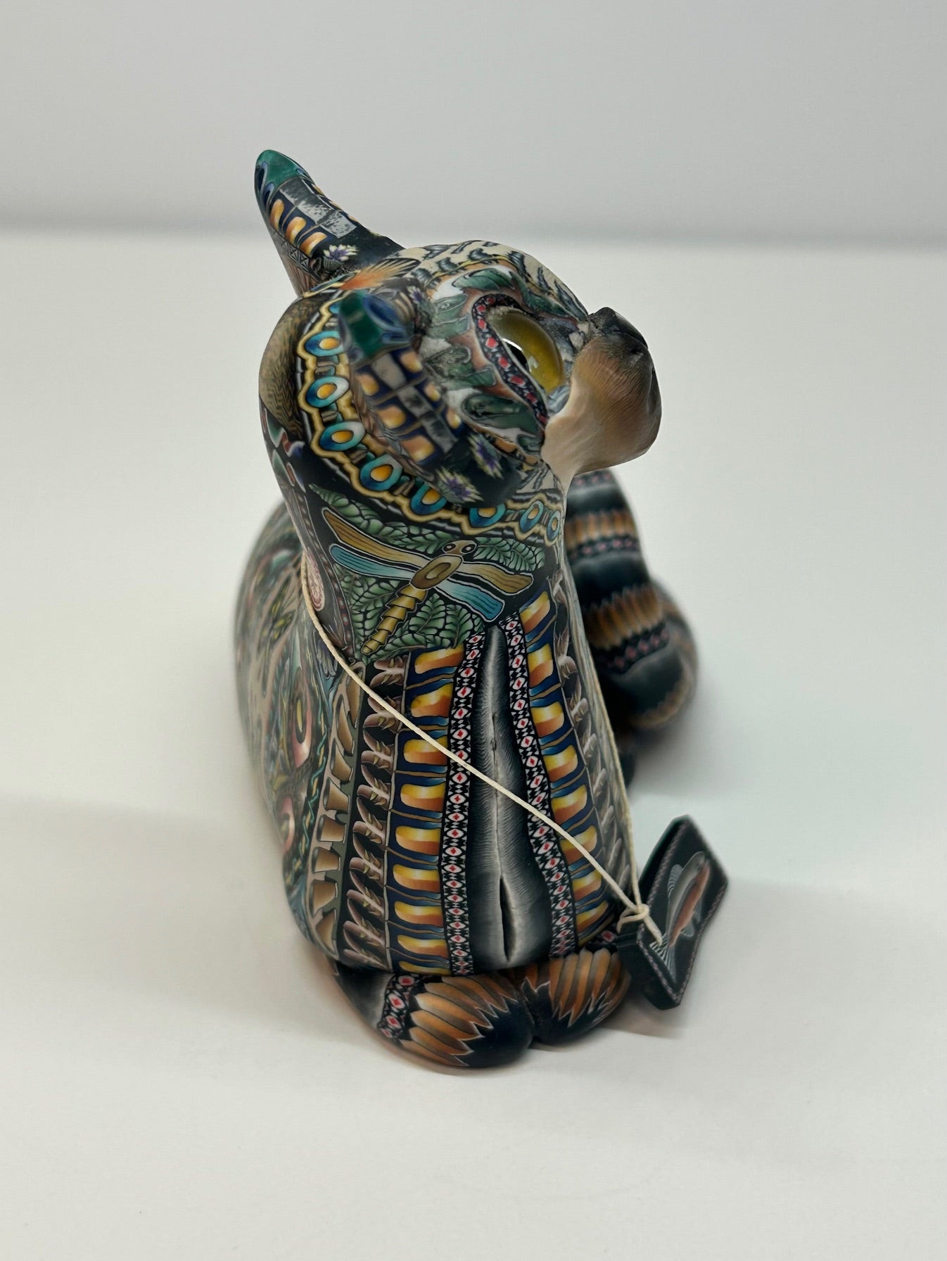 Jon Stuart Anderson Artist Polymer Clay Cat Figurine Feline Handmade Sculpture Art