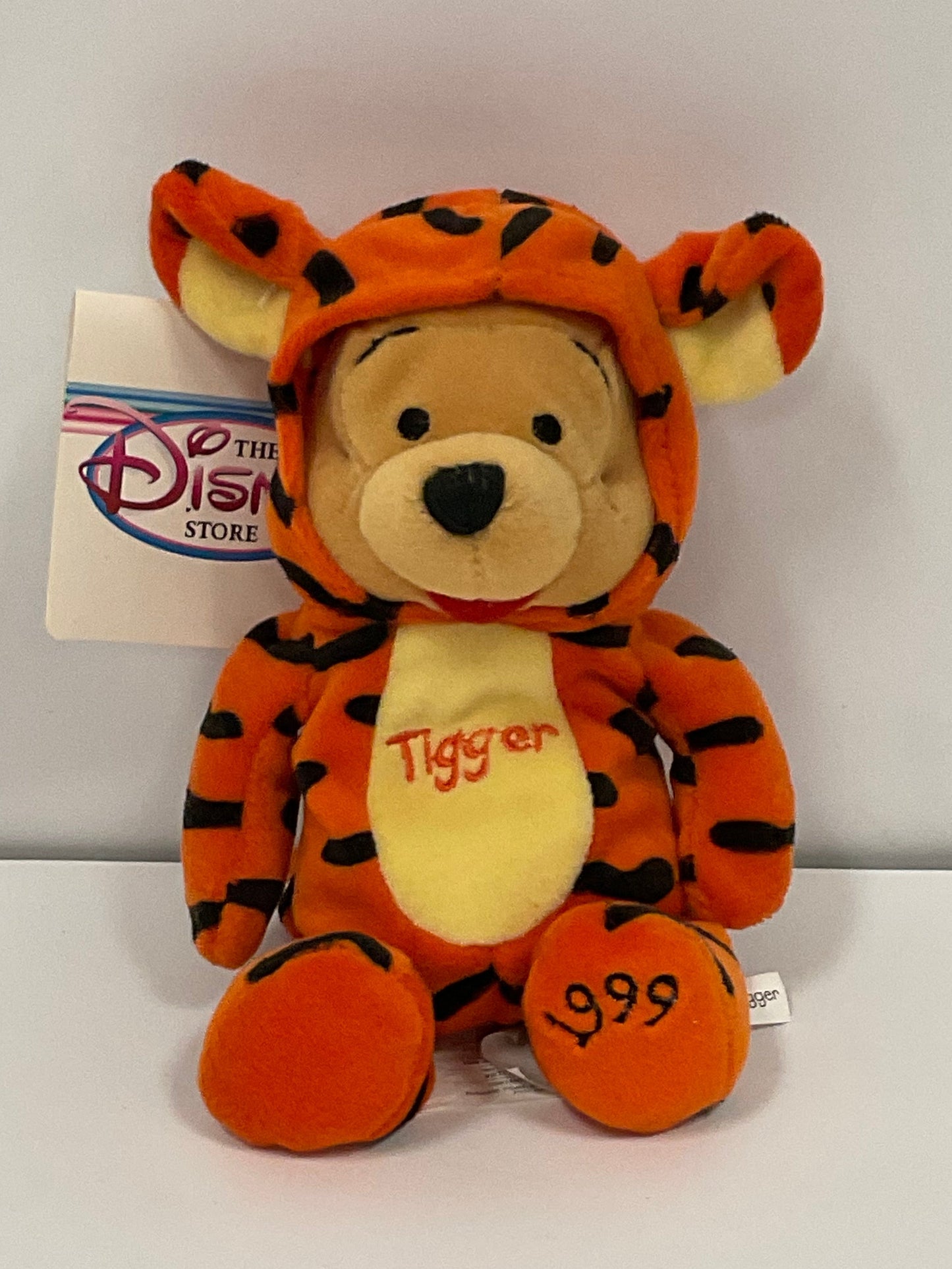 Pooh in Tigger Costume Winnie the Pooh Bear & Friends Vintage 1999 Mini Beanbag Beanie Plush Disney Collectible