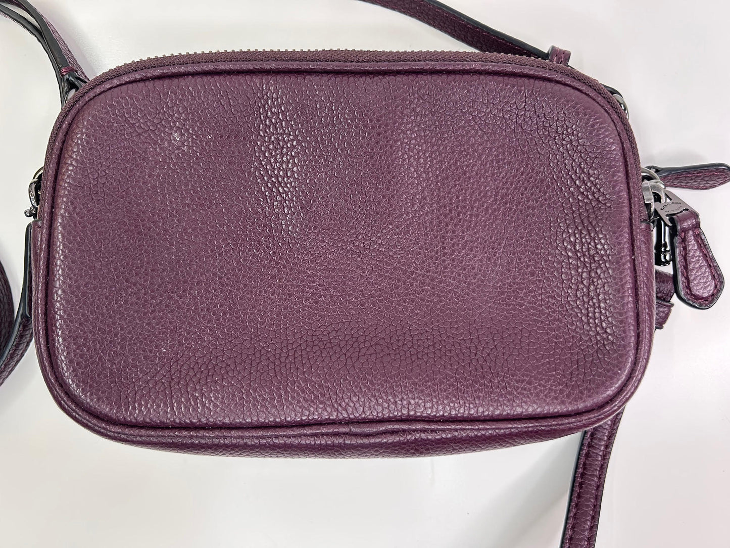 Coach Canyon Quilt Crossbody Clutch Wristlet Mixed Materials Pebble Leather Metallic Leather Suede