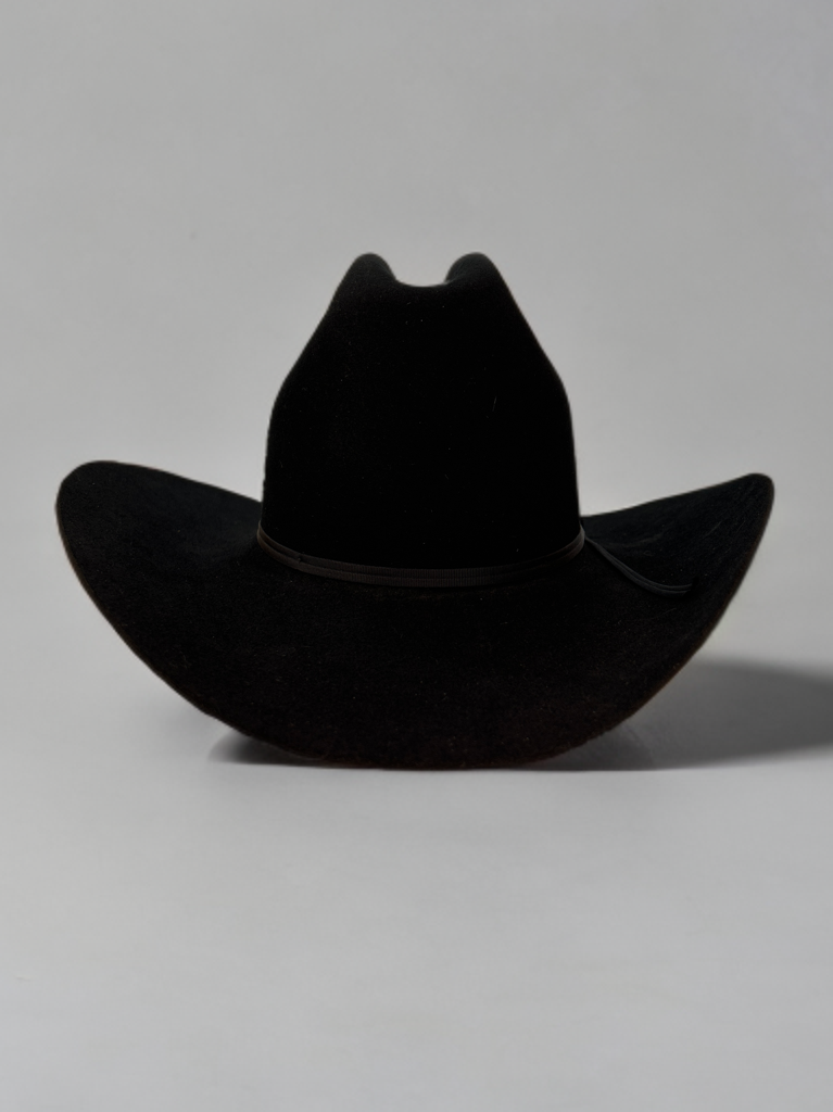 Resistol Self Conforming 5X Beaver Black Cowboy Hat Size 6 5/8" Crown 4.5" Brim 4" with Case