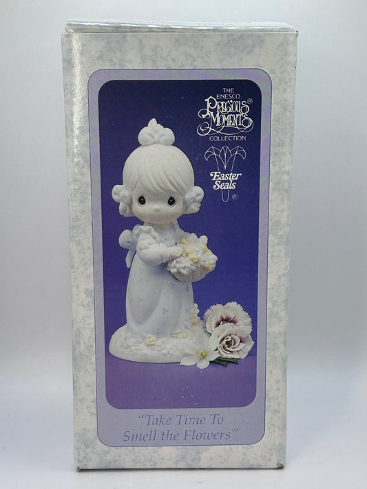 Precious Moments Vintage 1994 Take Time To Smell The Flowers Figurine Orig Box