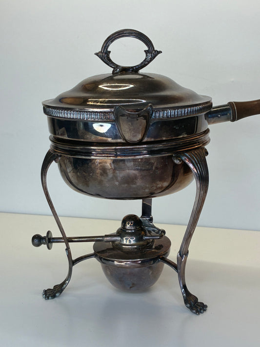 Antique 4 Piece Cavendish Chafing Dish Electroplated Nickle Silver EPNS Made in England