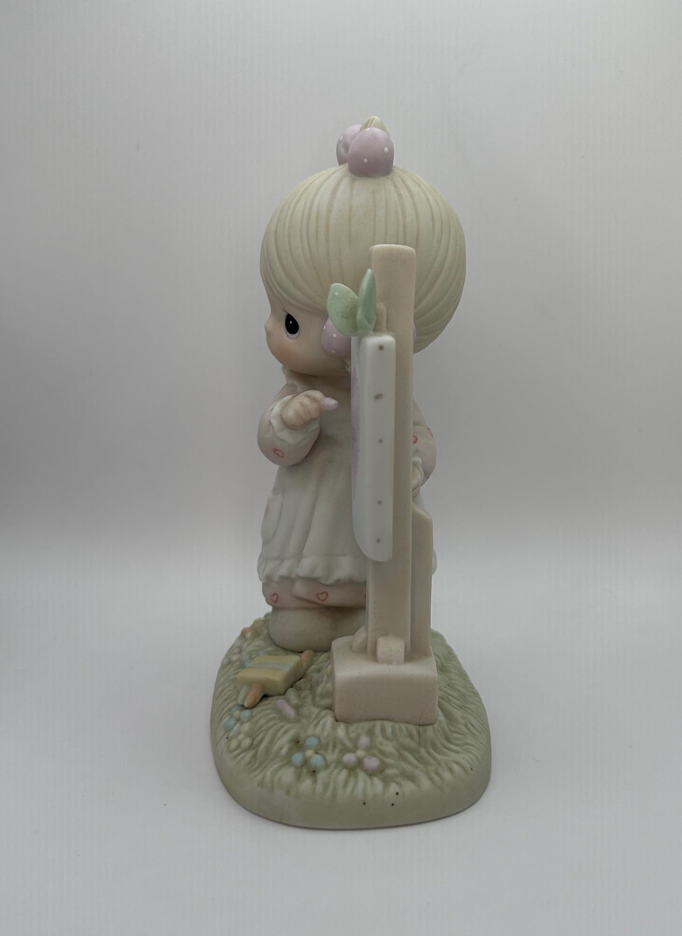 Precious Moments Loving You Dear Valentine Vintage 1986 Hand Painted Porcelain Figurine New Original Box Mint