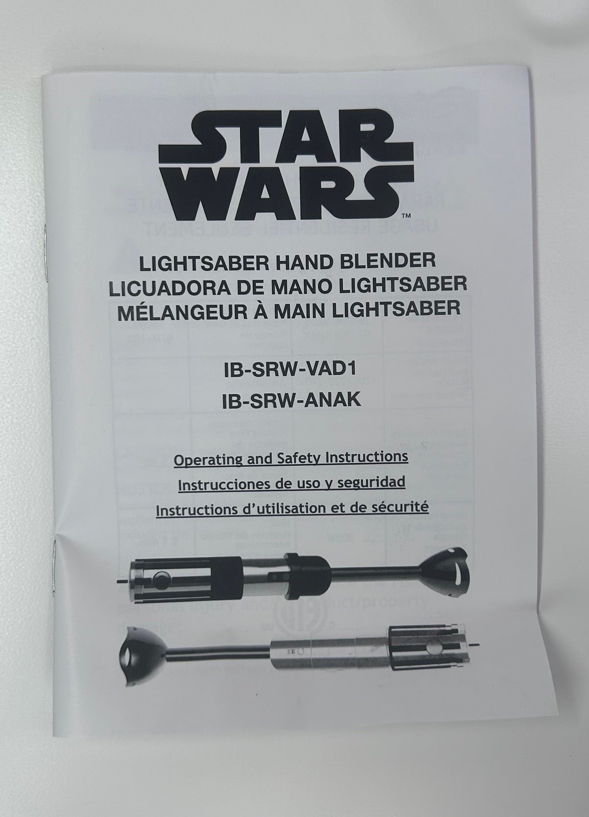 Disney Star Wars Lightsaber Hand Blender New in Box