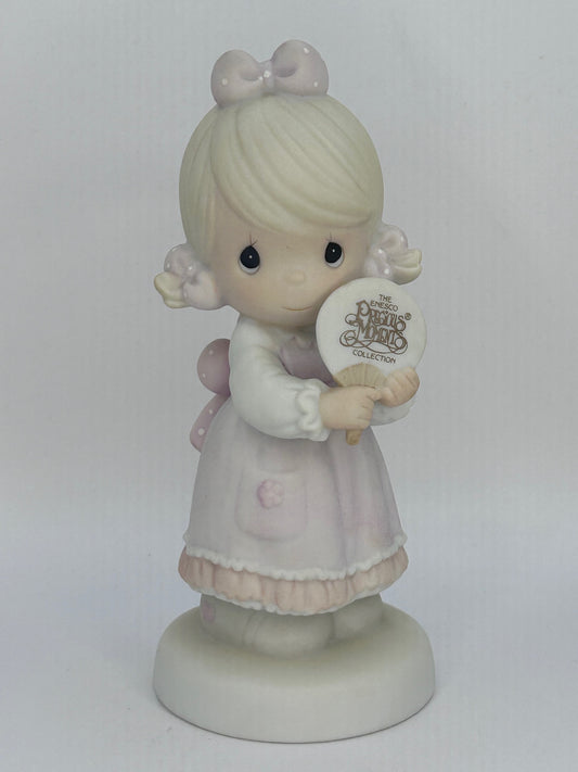 Precious Moments Vintage 1989 Special 1990 Limited Edition I'm A Precious Moments Fan Figurine Orig Box