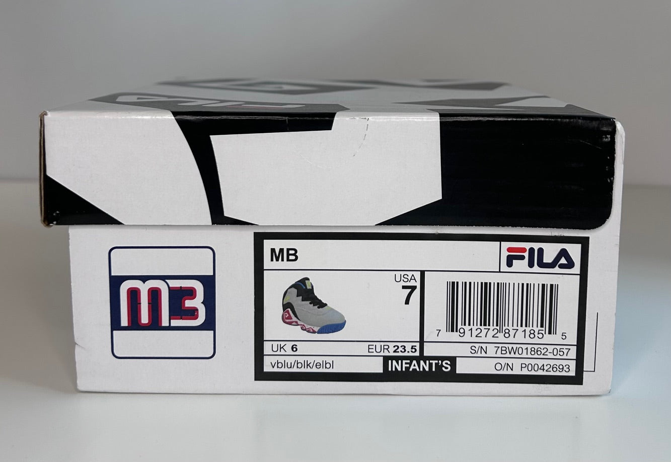 Fila Basketball Shoes Sneakers US Size 7 Infant Blue Black Gray New in Box