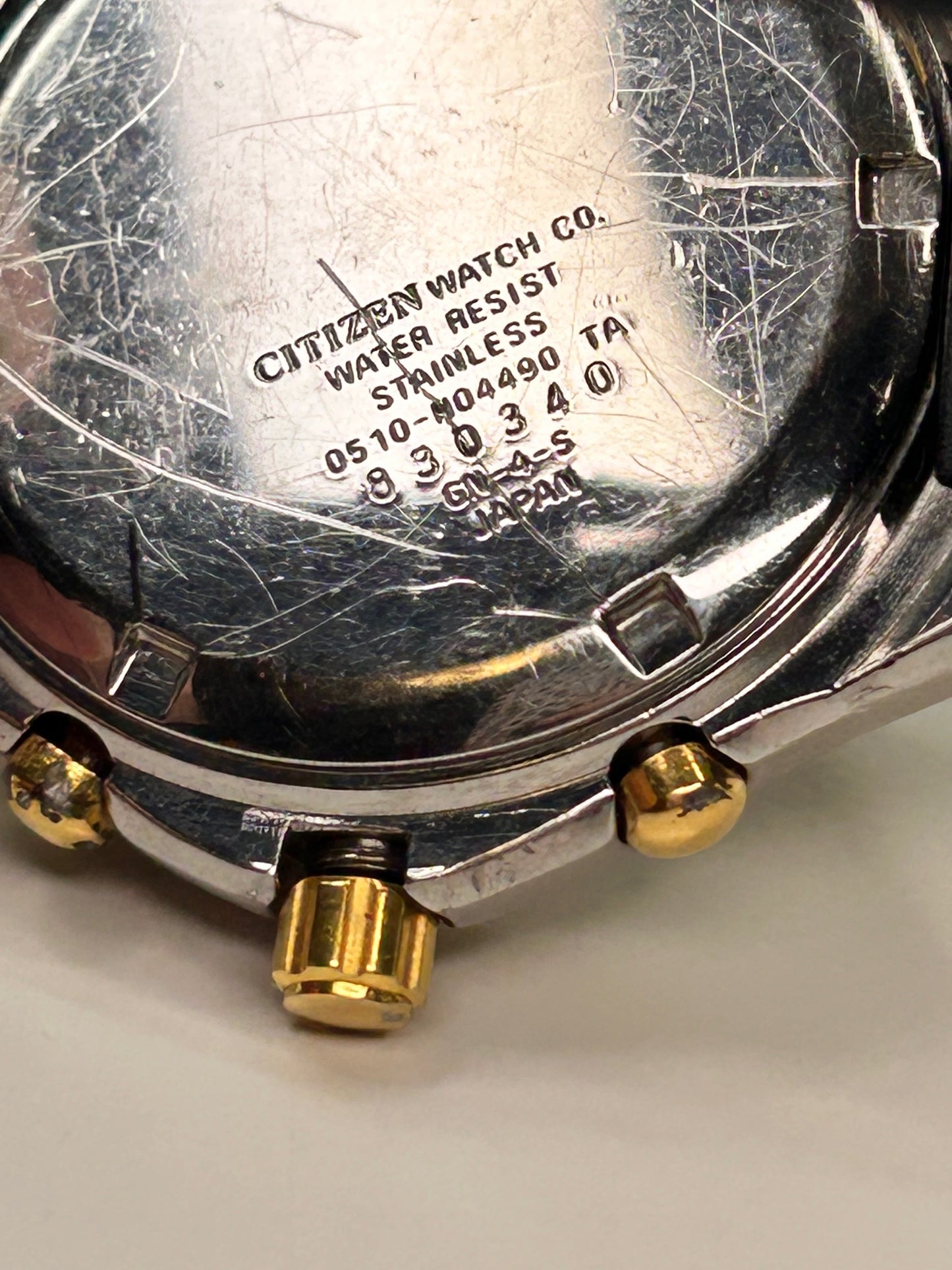 Citizen Gold Tone Stainless Steel Black Sport Band 200m Diver's Chronograph Men's Watch Model 0510-h04490