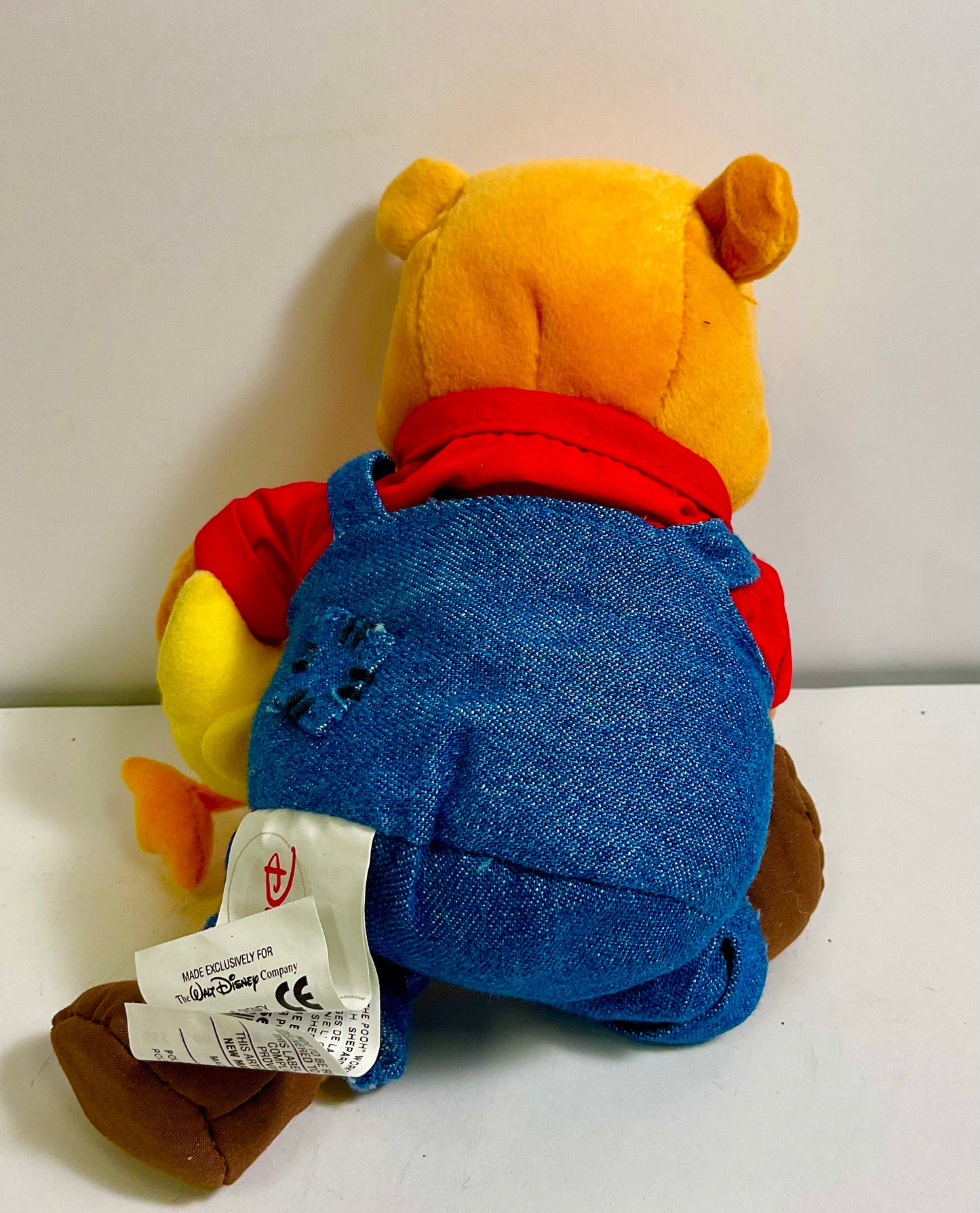 Winnie the Pooh Farmer Vintage Mini Beanbag Plush Disney Store Collectible