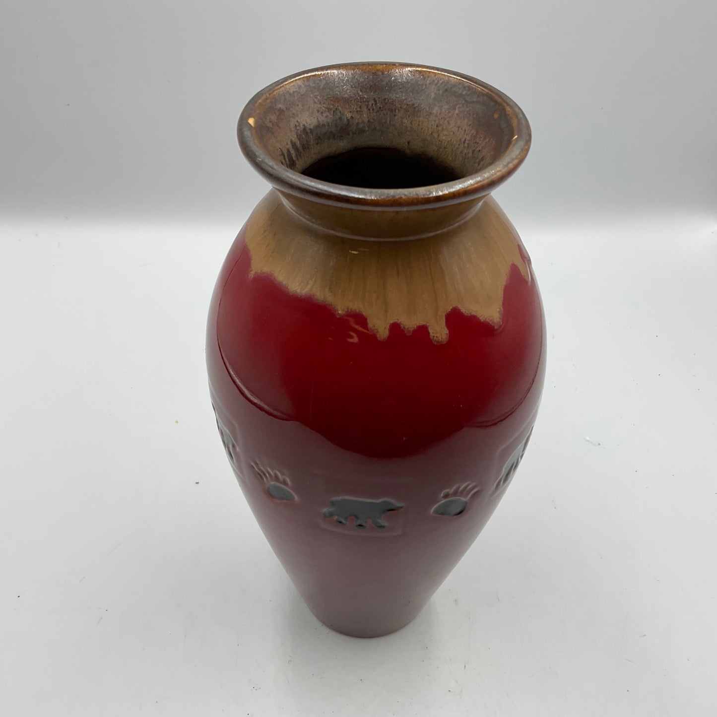 Vintage “Fusion Bear” stoneware decorative vase