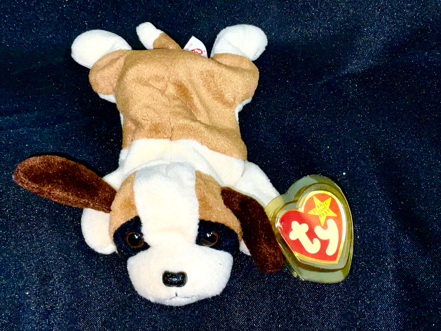 Bernie the St. Bernard Dog Vintage 1996 Ty Beanie Babies Plush with Tag in Protector