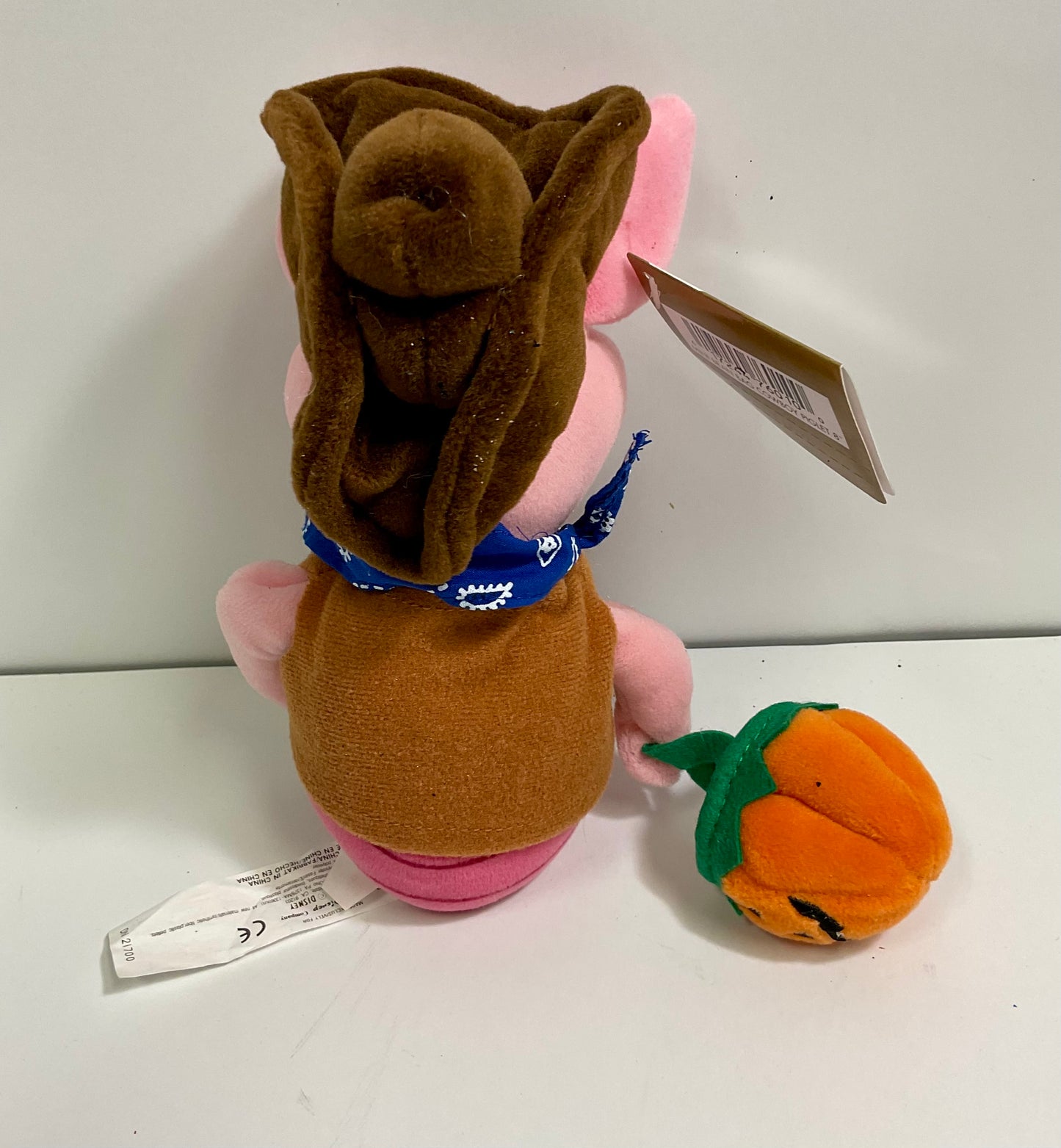 Cowboy Piglet Vintage Winnie the Pooh Bear & Friends Mini Beanbag Beanie Plush Disney Collectible