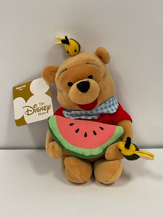 Summertime Watermelon Winnie the Pooh Bear & Friends Vintage Mini Beanbag Beanie Plush Disney Collectible