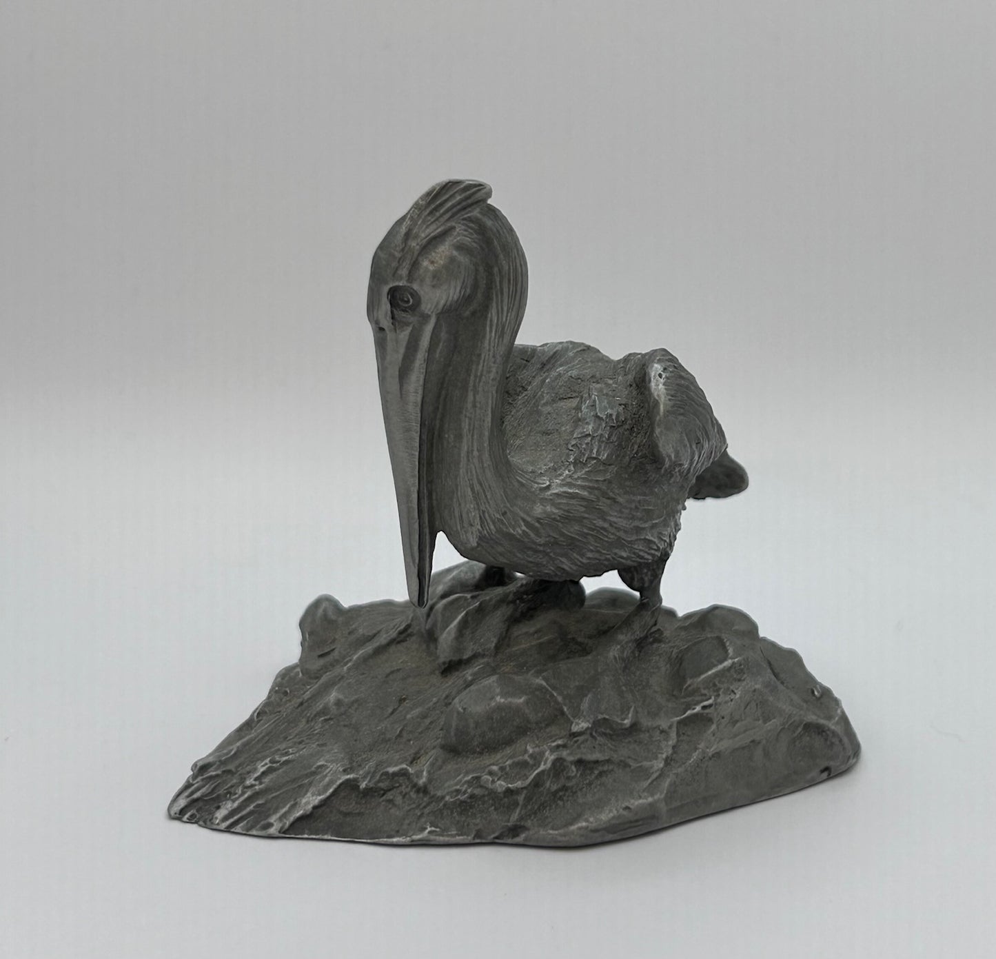 Metal Pelican Sculpture Original Art by P. Davis Artist Home Office Decor Artwork