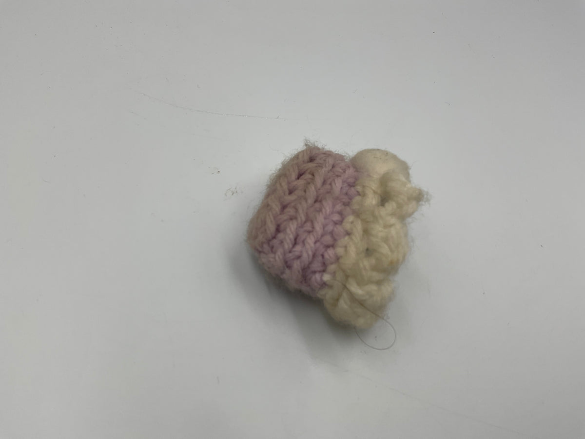 Vintage Doll Lavender Hand Crochet Victorian Dress Hat Handmade Outfit