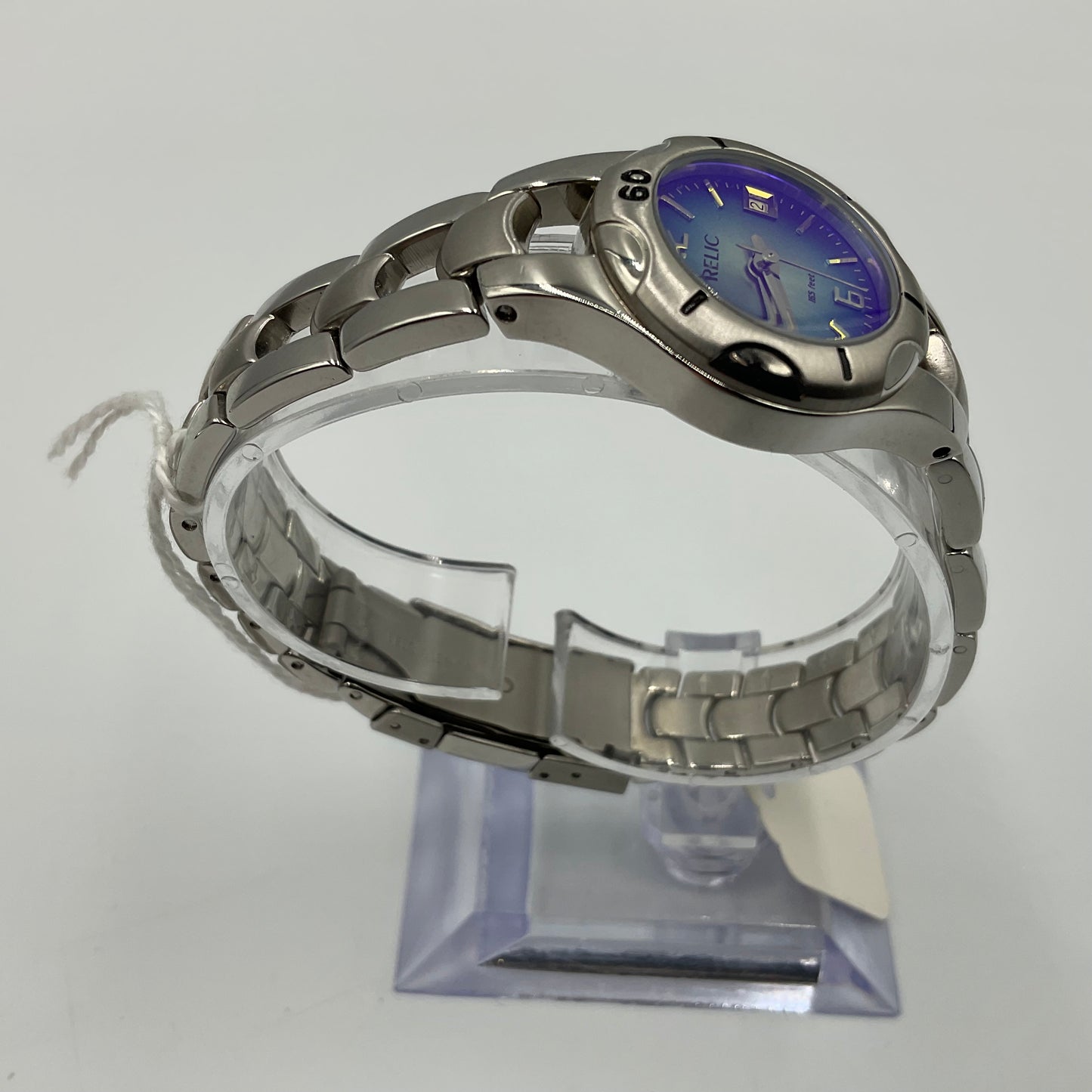 Relic Blue Face Silver Watch