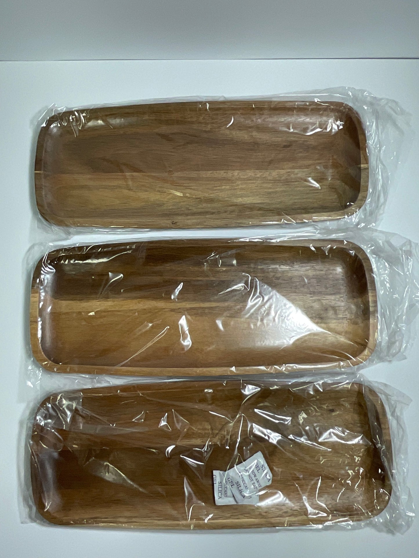Hecef 3Pcs Charcuterie Board Platter Set Acacia Wood Serving Tray Cheese Boards Dessert Table Display Set