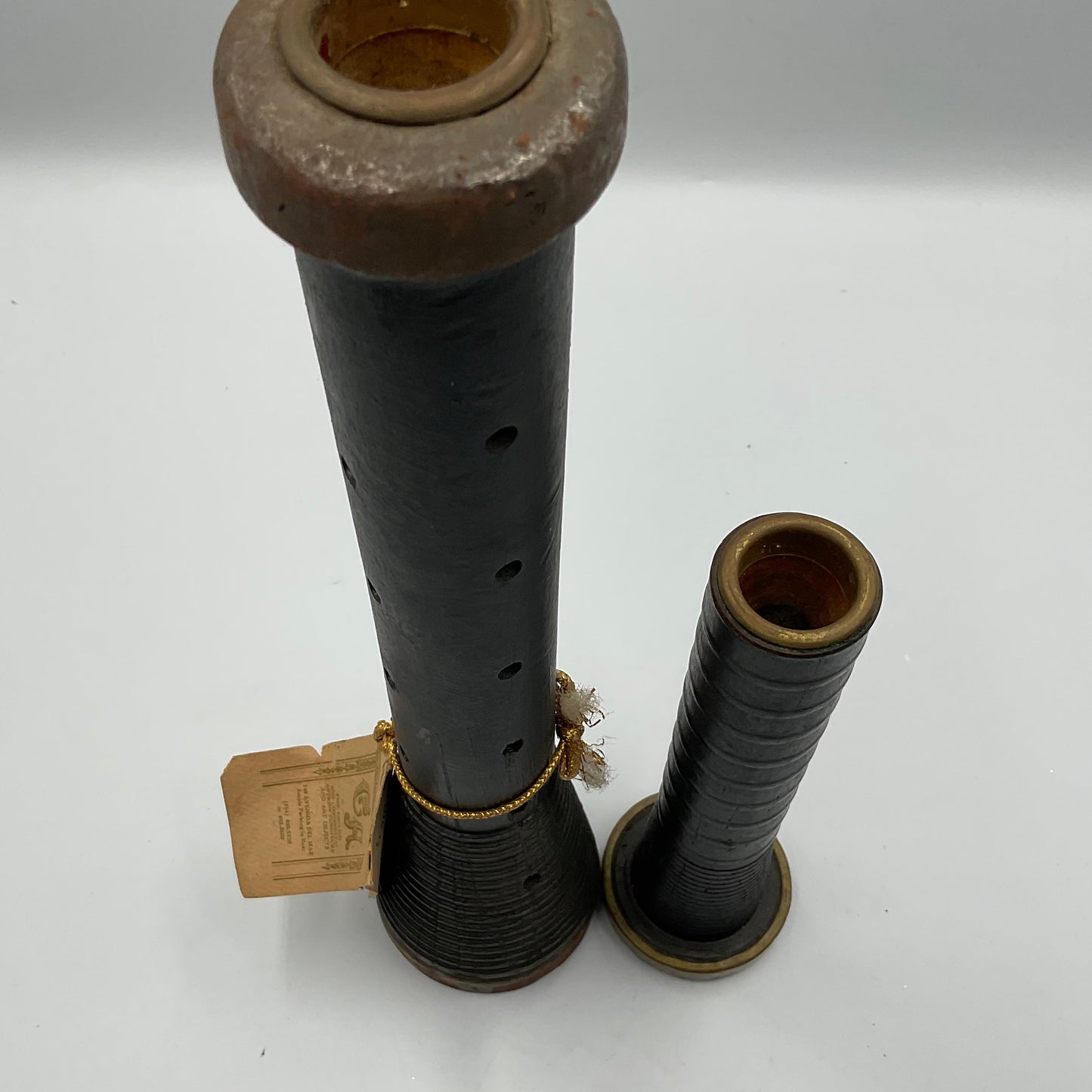 English and Continental Antiques Industrial Wooden Textile Mill Spindle Bobbin