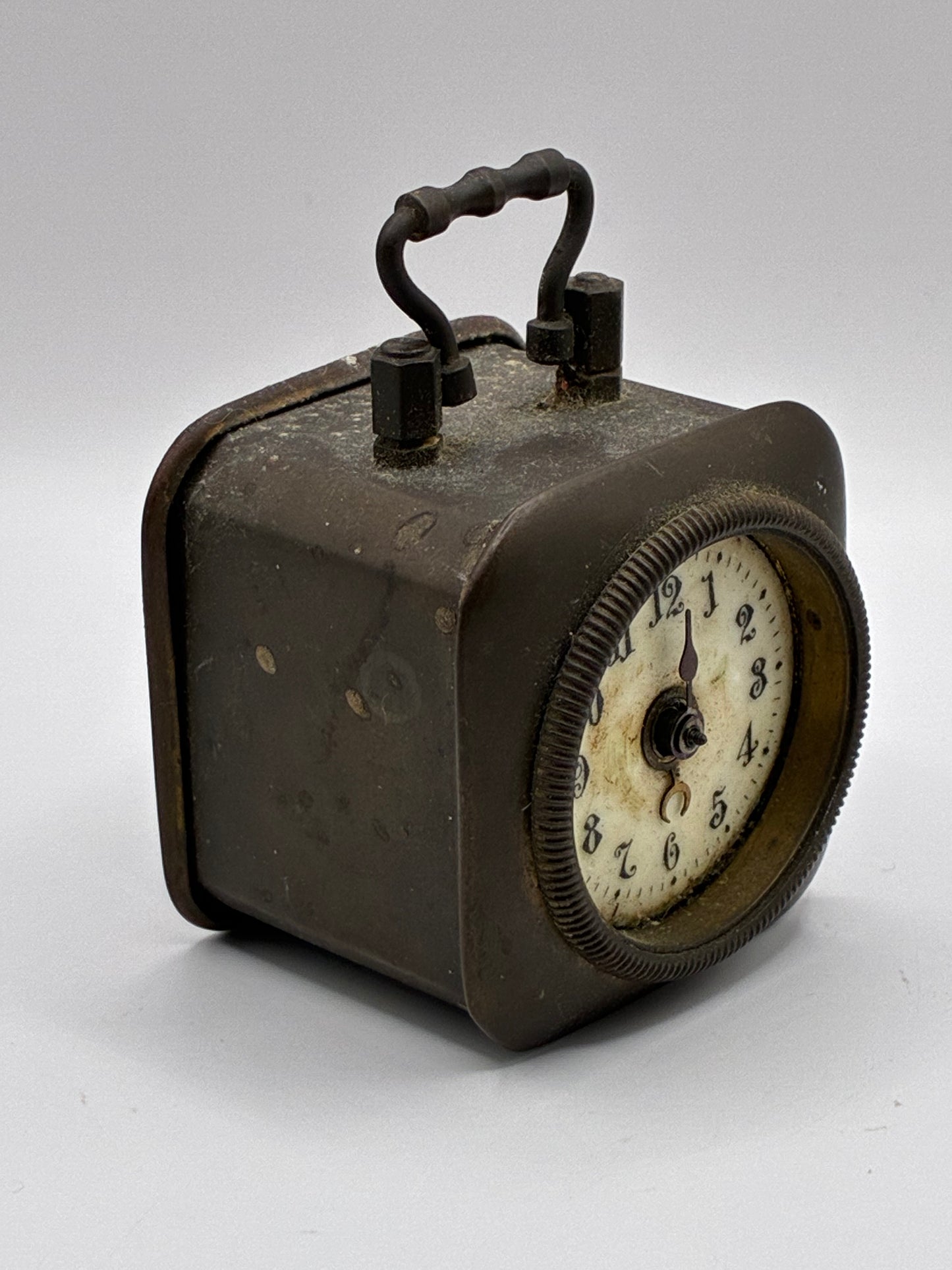 Brevete Antique Vintage 1860s French Tabletop and Carriage Alarm Clock