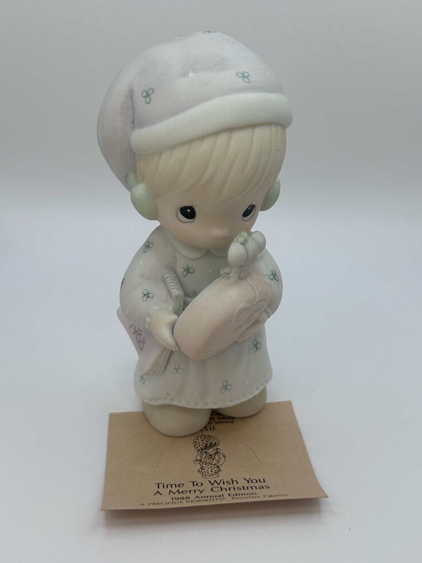 Precious Moments Vintage Special 1988 Issue Time To Wish You A Merry Christmas