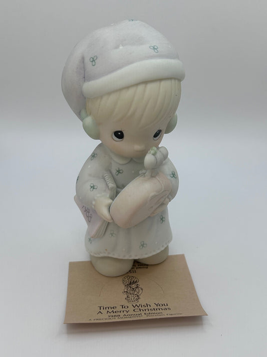 Precious Moments Vintage Special 1988 Issue Time To Wish You A Merry Christmas