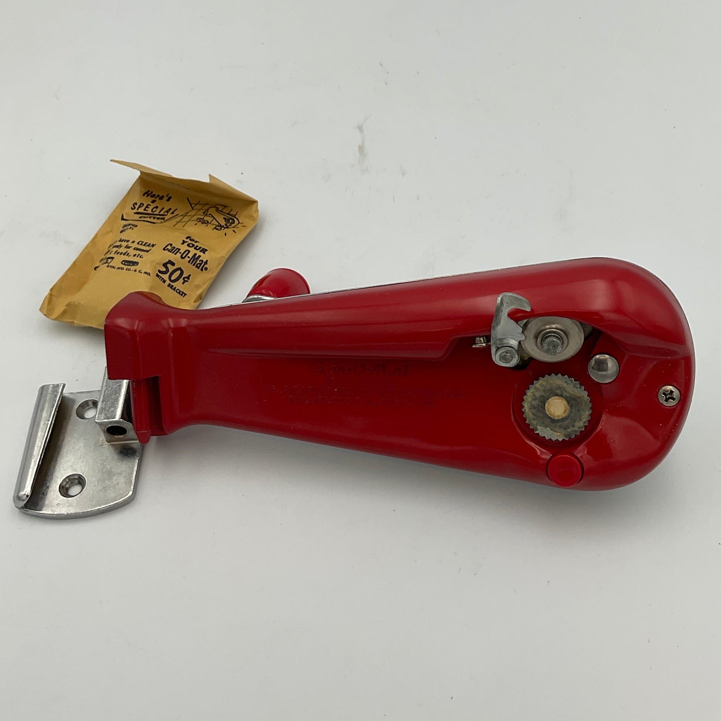 Rival Can-O-Mat Red De Luxe Module Vintage 1950s Can Opener in Original Box