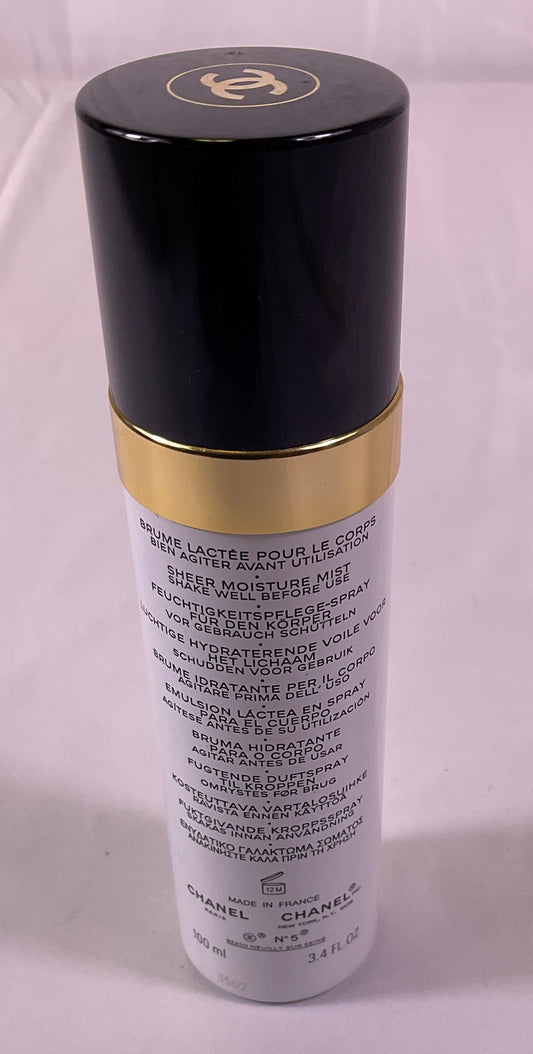 Chanel Number 5 Sheer Moisture Mist 3.4 fl oz Used 1.7 fl oz Perfume