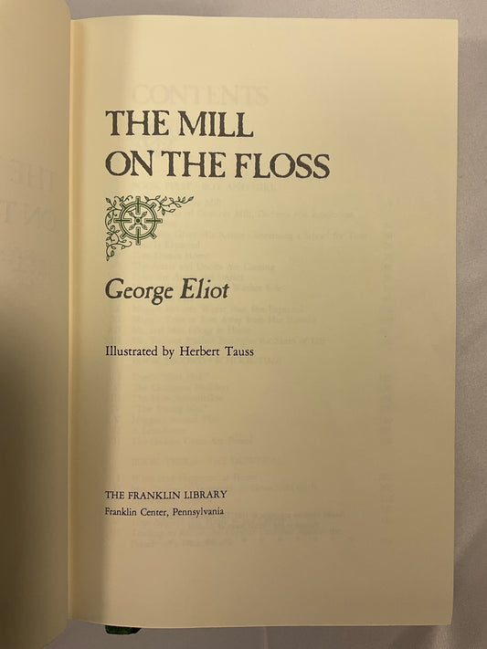 The Mill on the Floss George Elliot Vintage 1981 Leatherbound Hardcover Book