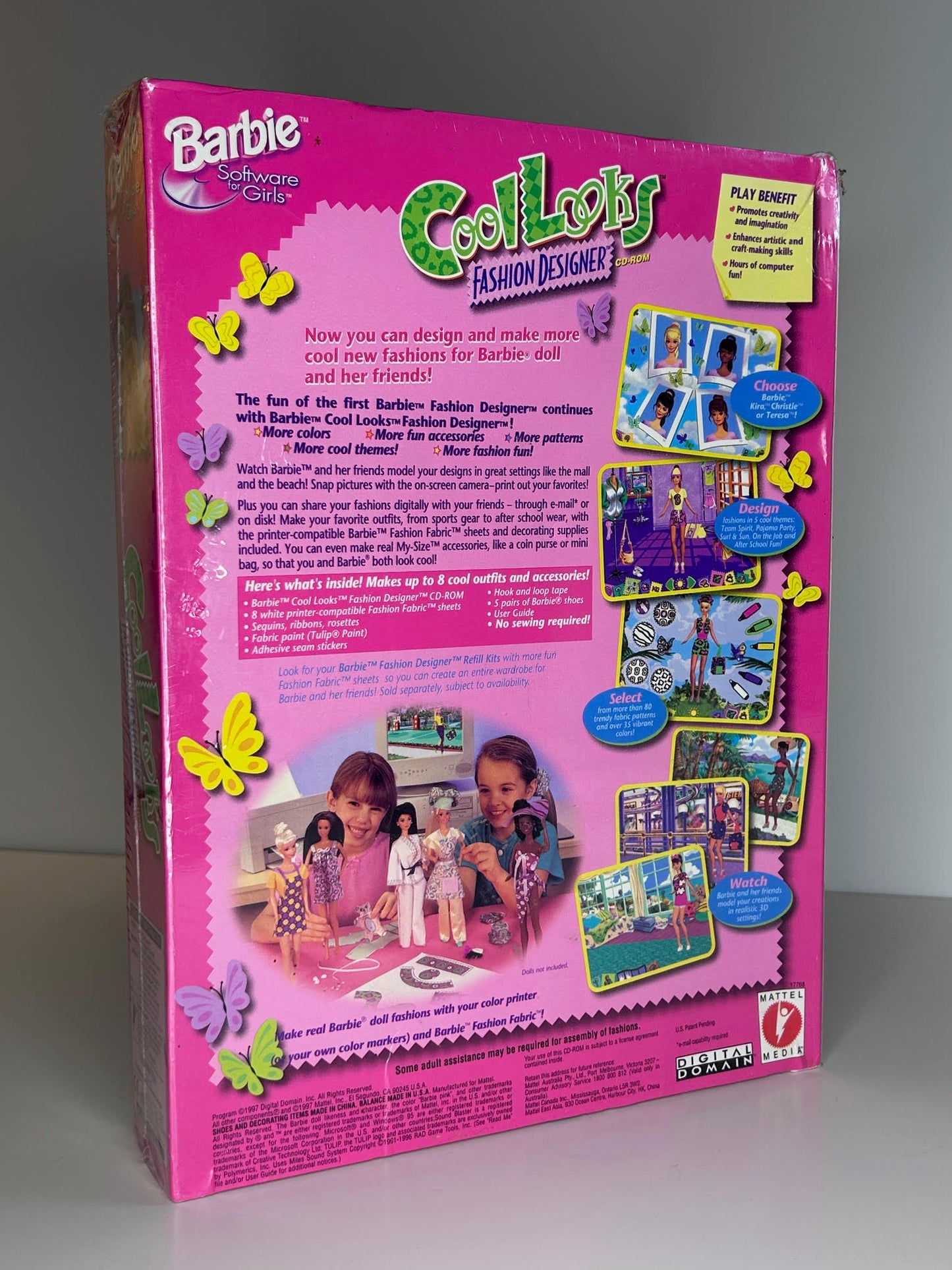 Barbie Vintage 1997 Cool Looks Fashion Designer CD-ROM Computer Game New in Box