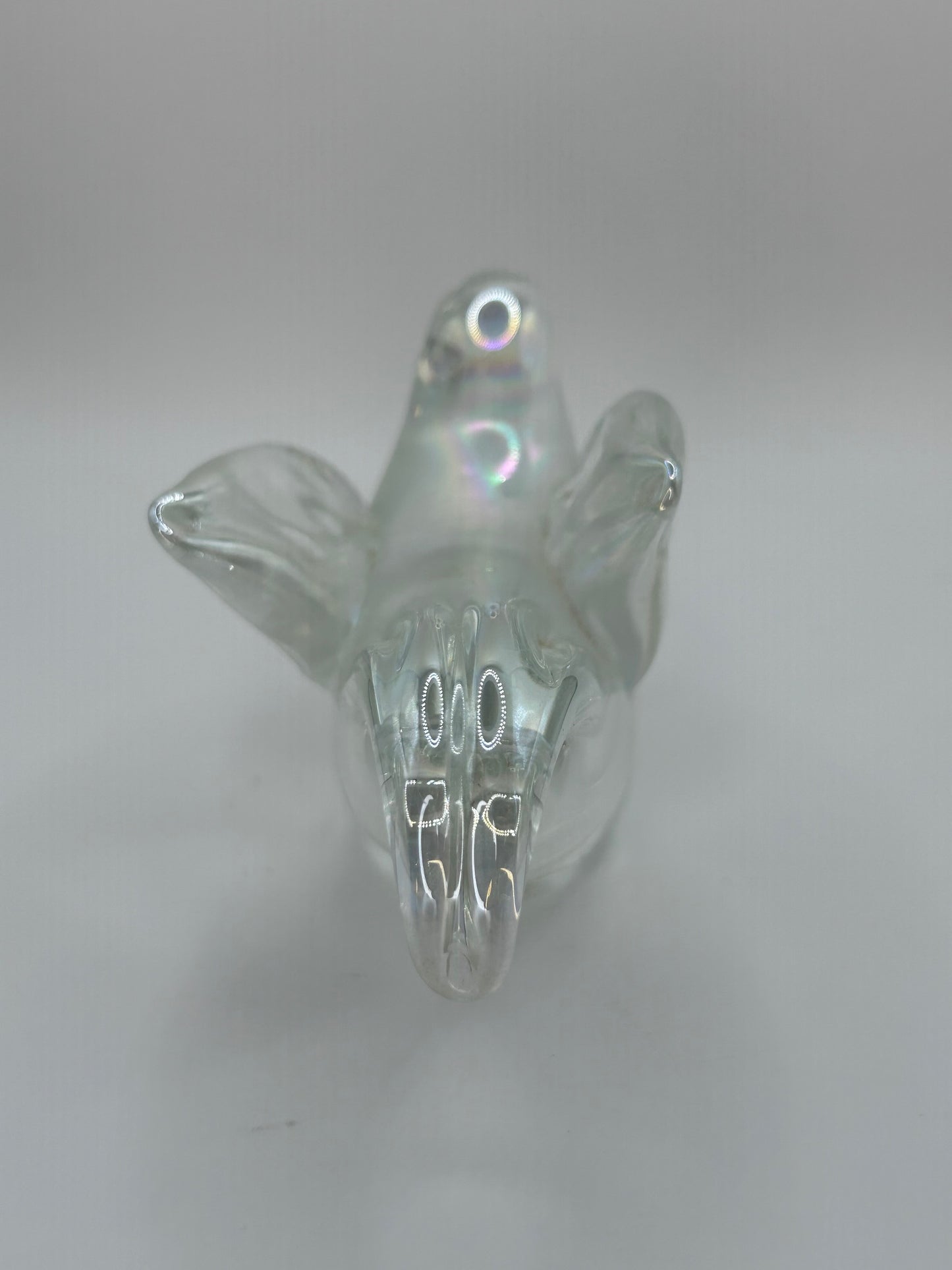 Iridescent Handmade Artisan Glass Bird Figurine