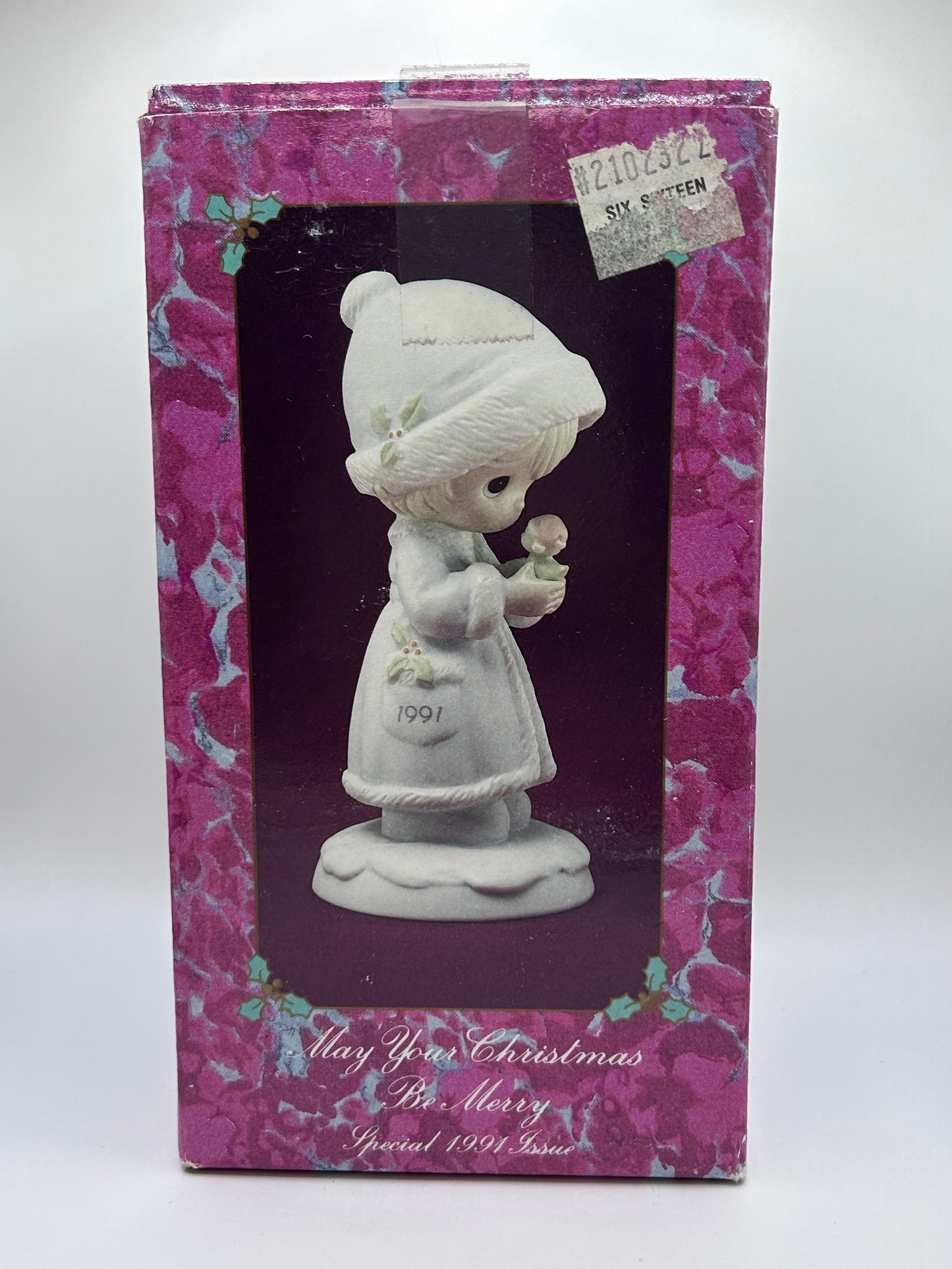 Precious Moments Vintage 1991 May Your Christmas Be Merry Special Issue Porcelain Figurine
